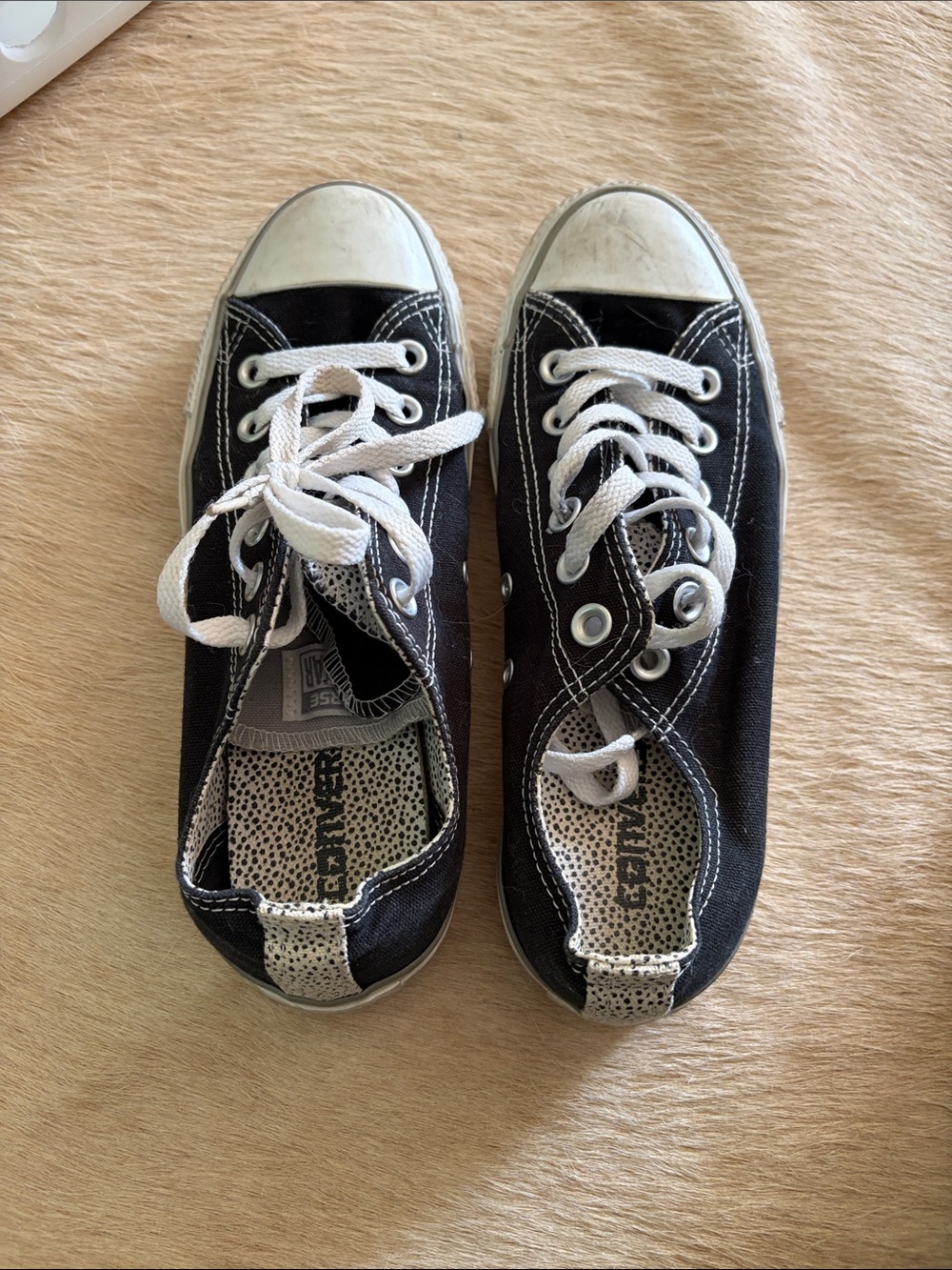 Black Converse Lace-Up Sneakers